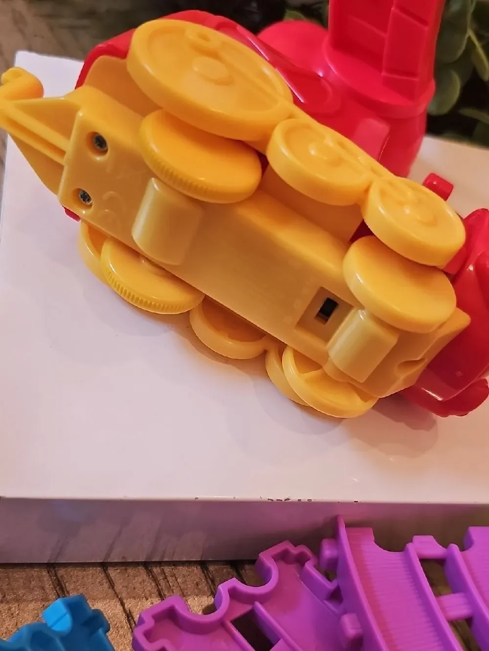 Musical Express Train Track Toy Set with Red Arch and Colorful Tracks